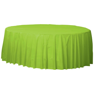 Lime Green 84" Round Plastic Tablecover