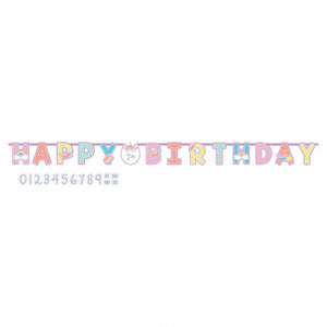 Unicorn Birthday Party Jumbo Add-An-Age Letter Banner