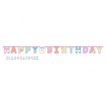 Unicorn Birthday Party Jumbo Add-An-Age Letter Banner