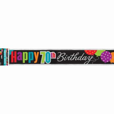 Classic 70th Birthday Foil Banner 12 ft