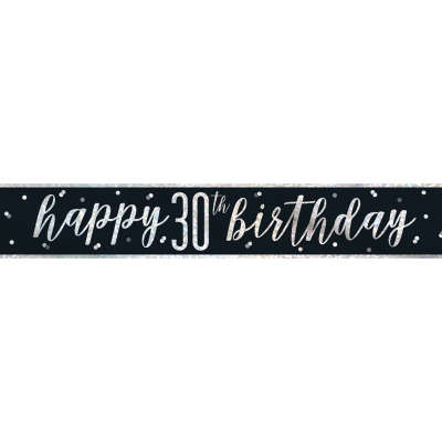 Black & Silver Foil Banner 