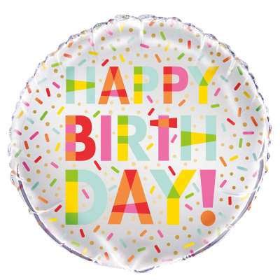 Donut Birthday Party Foil Balloon 18