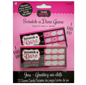 Bachelorette Party Scratch Card Game