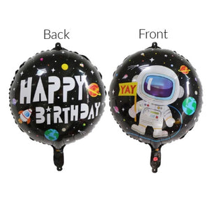 Space Birthday Party 18" Foil Balloon Packaged