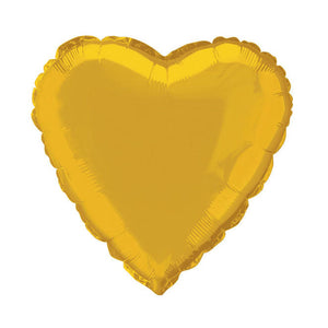 18" Gold Heart Shaped Foil Balloon