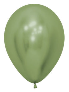 11" Chrome Lime Green Latex Balloon - 5ct