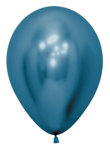 11" Chrome Blue Latex Balloon - 5ct