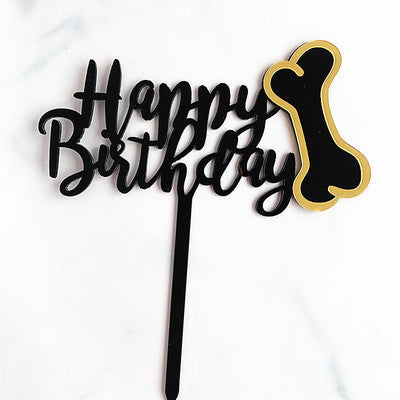 Pet Happy Birthday Cake Topper
