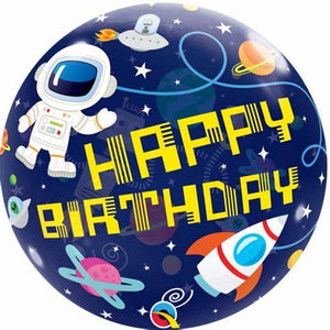 Space Birthday Party Bubble Balloon