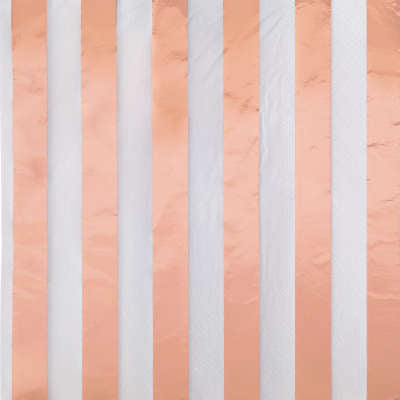 Rose Gold Foil Stripes Luncheon Napkins 16ct - Foil Stamped