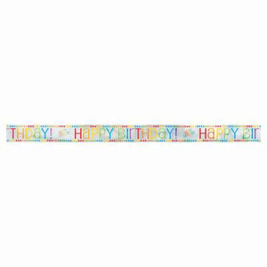 Foil Rainbow Birthday Banner 12 ft