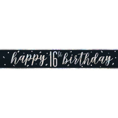 Black & Silver Foil Banner 