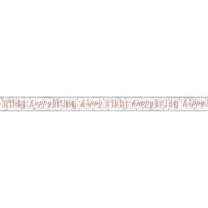 Rose Gold Foil Banner "Happy Birthday"