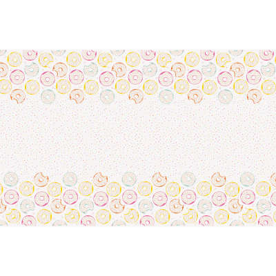 Donut Birthday Party Rectangular Plastic Table Cover 54
