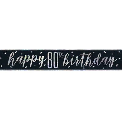 Black & Silver Foil Banner 