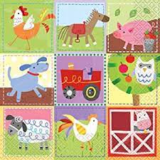 Barnyard Farm Birthday Luncheon Napkins