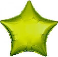 18" Lime Green Star Shaped Foil Balloon