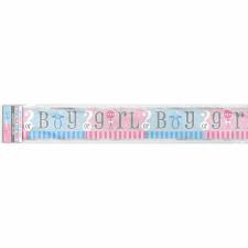 Gender Reveal Foil Banner