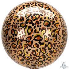 Leopard Pattern Orbz Foil Balloon