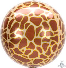 Giraffe Pattern Orbz Foil Balloon