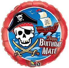 Pirate Birthday Party 18" Foil Balloon