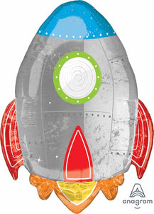 Space Birthday Party Rocket Ship Supershape Foil Balloon