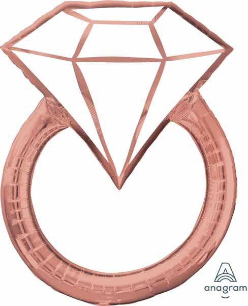 Rose Gold Ring Supershape Foil Balloon