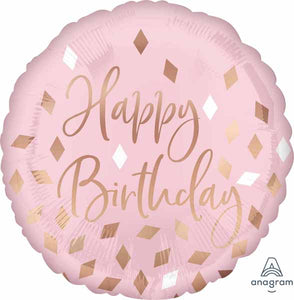 Rose Gold Blush Birthday 18" Foil Balloon