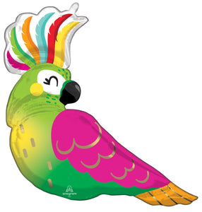 Tropical Parrot Supershape Foil Balloon