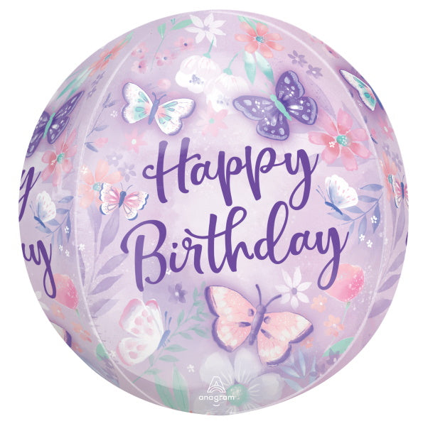 Butterfly Orbz Foil Balloon