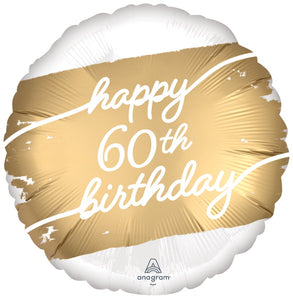 Elegant Gold 60th Birthday Foil Balloon