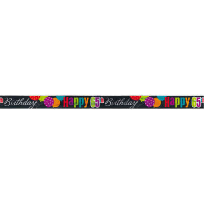 Classic 65th Birthday Foil Banner 12 ft