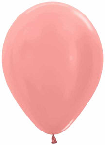11" Pearl Rose Gold Latex Balloon - 5ct