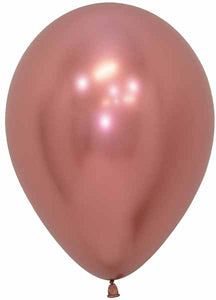 11" Chrome Rose Gold Latex Balloon - 5ct