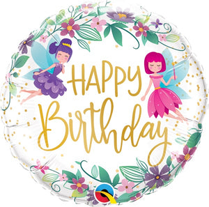 Garden Fairy Birthday Party 18" Foil Balloon