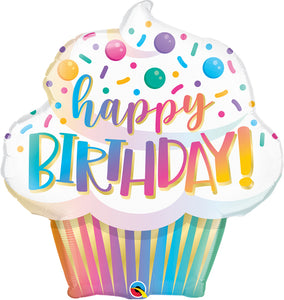 Birthday Cupcake Supershape Foil Balloon