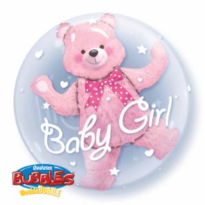 "Baby Girl" Deco Bubble Balloon
