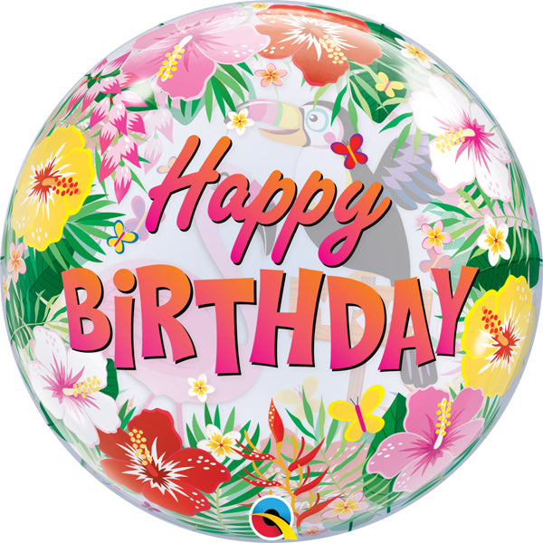 Summer Luau Birthday Party Bubble Balloon