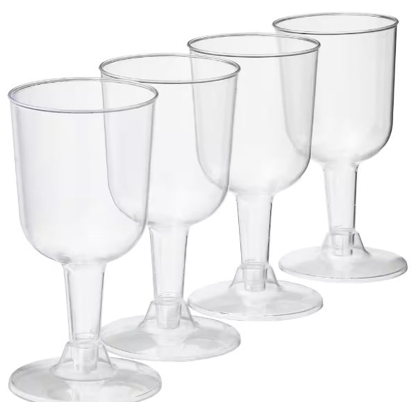 Plastic Wine Glasses 8 oz
